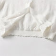 thumbnail image 7 of Girls Cardigans Soft Cotton Knit Button Up Crewneck Sweaters Scalloped Cute Spring Fall Winter Clothes (7 Years, White), 7 of 7