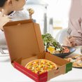 thumbnail image 3 of 10 unidades de envoltorios para pizza, de papel apto para alimentos, para guardar pizzas. Caja para pizza para llevar de 8 pulgadas., 3 of 8