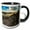 Black/White, variant on 3drose, Mono Lake Tufa Before Sunset, 11oz Magic Transforming Mug