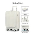thumbnail image 6 of Front Open Carry On Luggage Laptop Compartment 100%PC TSA Lock Spinner Wheels 20" Lightweight Hardside Suitcase, 6 of 7