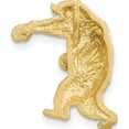 thumbnail image 4 of 14K Yellow & Rhodium With White Satin D/C Boxing Bear Chain Slide (19 X 15) Made In United States k6009, 4 of 6