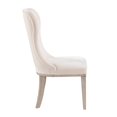 thumbnail image 4 of Classic Elegant Dining Chairs Set of 2, Foam Cushioned Seat Back Ivory Aesthetic Furniture, 4 of 7