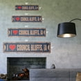 thumbnail image 2 of I LOVE COUNCIL BLUFFS IOWA Vintage Plastic Street Sign ia city state us wall road décor gift | Indoor/Outdoor | 18" Wide, 2 of 4