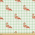 thumbnail image 2 of Ambesonne Bird Fabric by the Yard Upholstery, Flamingos Standing on 1 Foot, 3 Yards, Off White Burnt Sienna, 2 of 5