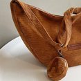 thumbnail image 2 of Bolso bandolera de pana para mujer, bolso de mano versátil y ligero, bolso tipo cartera para niña, 2 of 9