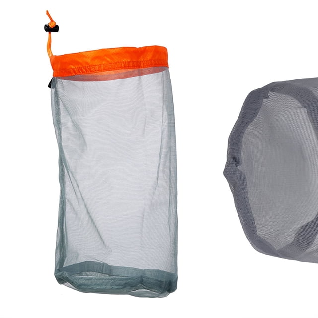 Saco De Malla Ultraligero Con Cordón Para Acampar, Hacer Senderismo, Viajar, Con Costuras Delicadas Y De Alta Resistencia