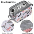 thumbnail image 4 of Toiletries Bag,Cartoon Dinosaurs Flowers Pattern Mens Womens Toiletry Bag Bathroom Bag,Waterproof Toiletry Travel Bag Dopp Kit Shaving Bag 11x6.3x5.1 Inch, 4 of 5