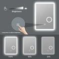 LED Lighted 32x24 Wall Mounted Frameless Bathroom Vanity Mirror — Touch ...