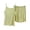 Green, variant on Womens 2 Piece Lounge Set Spaghetti Strap Cami Top and Elastic Waist Shorts Sleepwear