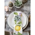 thumbnail image 3 of nqOlkjepod Lemon Cloth Napkins Set of 4 Reusable Dinner Napkins, Summer Purple Floral Green Leaf Watercolor White Cocktail Napkin Washable Table Napkins for Wedding/Holiday Party/Baby Shower 20"x20", 3 of 8