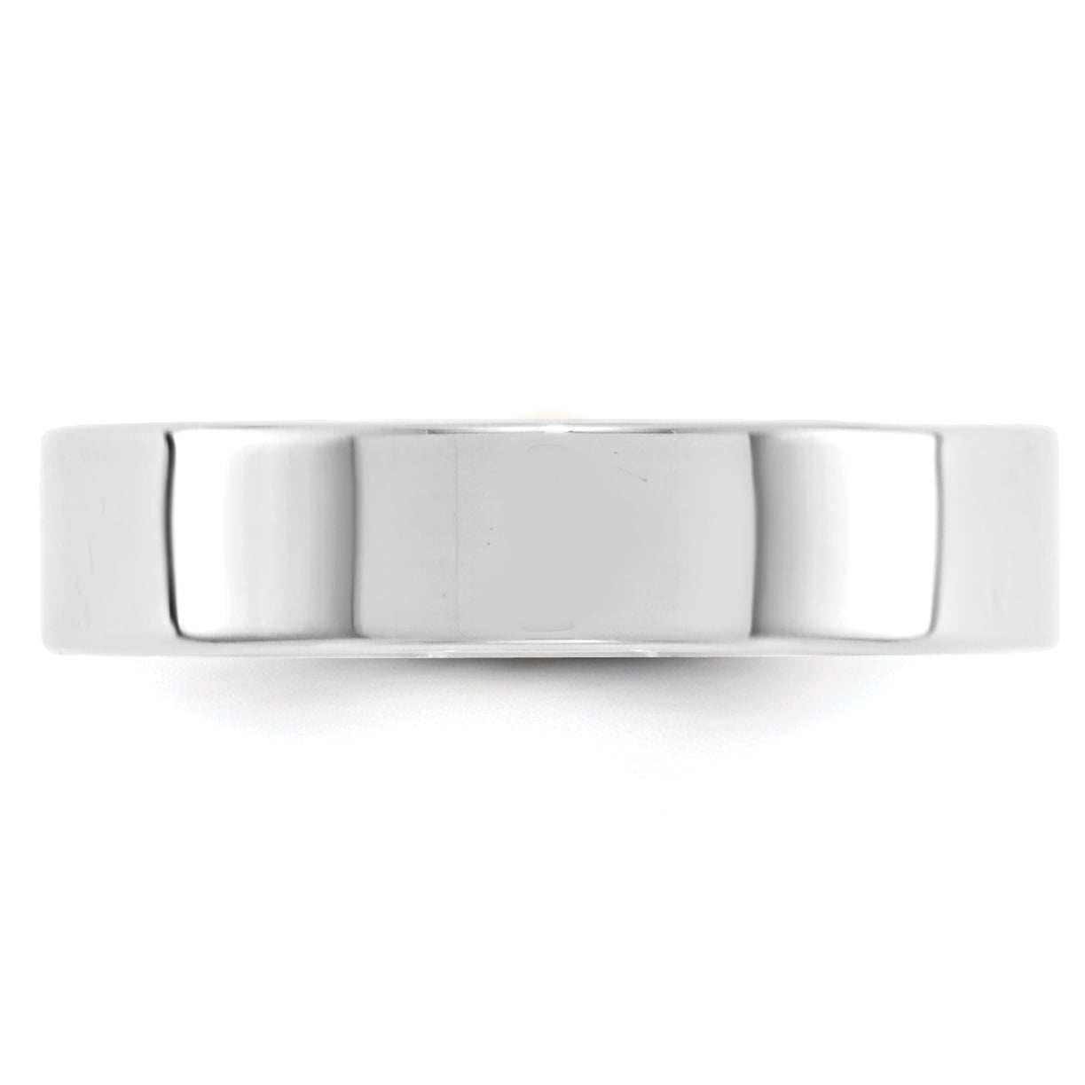 Finest Gold 14K 5 mm White Gold Light Weight Flat Band - Size 5.5
