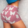 thumbnail image 4 of Balery Butterfly 2 Pantalones cortos de entrenamiento estampados para mujer, sin costuras, ajustados, para gimnasio, yoga, correr, deportes, ejercicio activo, fitness.-Large, 4 of 8