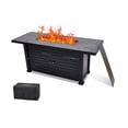 thumbnail image 1 of Bingirl 57-Inch Large Outdoor Propane Fire Pit Table: 50000 BTU, Rectangular Steel Design with Rain Cover for Patio, Garden, and Backyard, 1 of 7