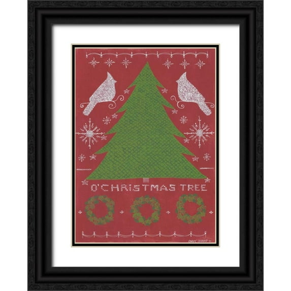 Shamp, Cindy 18x24 Black Ornate Wood Framed with Double Matting Museum Art Print Titled - O Christmas Tree