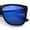 Shiny Black - Blue Mirror, variant on Mens Polarized Color Mirror Sport Horn Rim Plastic Rectangle Sunglasses Black - Orange Mirror