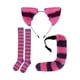 thumbnail image 4 of Conjunto de disfraz de gato, calcetines de gatito, diadema, pinza para el pelo de animal, disfraz de cosplay, orejas y cola Fucsia, 4 of 9