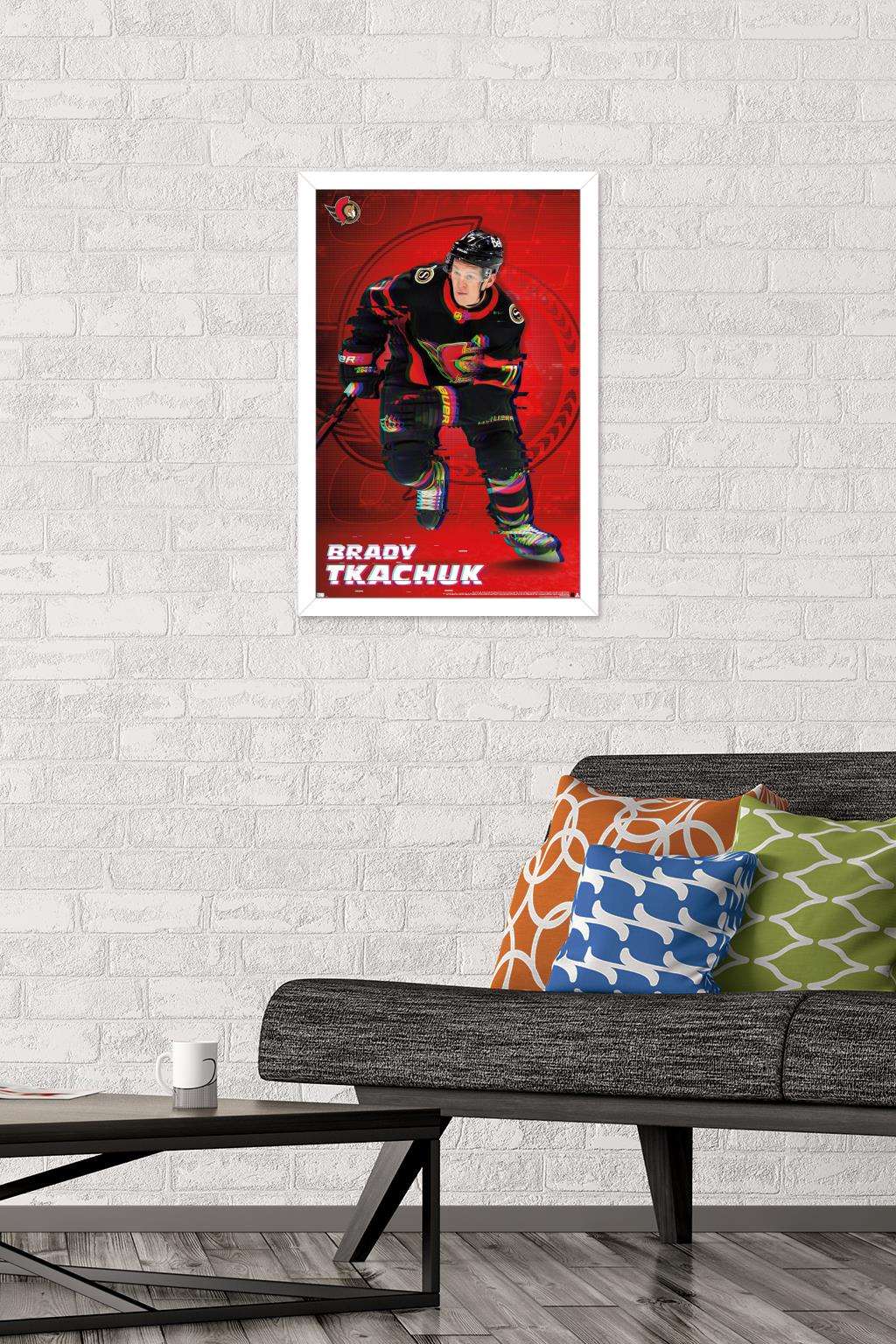 NHL Ottawa Senators - Brady Tkachuk 20 Wall Poster, 14.725" x 22.375", Framed