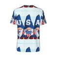 thumbnail image 3 of Balery Cute Gnomes in USA Baseball Jersey for Men Casual Button Down Shirts Short Sleeve Active Team Sports Uniform-Small, 3 of 9