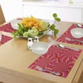 thumbnail image 4 of Ambesonne Pink Place Mats Set of 4, Surreal Patterns, Standard Size, Red Yellow, 4 of 6