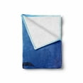 thumbnail image 2 of Ocean Soft Flannel Fleece Throw Blanket, Turtle Swims to the Surface of Deep Sea the Sun Rays Nature Picture Art, Cozy Plush for Indoor and Outdoor Use, 50" x 60", Aqua Navy Brown, by Ambesonne, 2 of 6