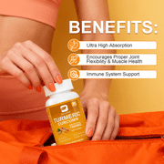 Turmeric Curcumin Capsules,1500mg with Black Pepper High Absorption,Joint Support Herbal Supplement