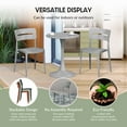 thumbnail image 5 of WestinTrends Playa Modern 5-Piece Resin Patio Dining Table Set with Stackable Patio Dining Chairs, Gray, 5 of 6