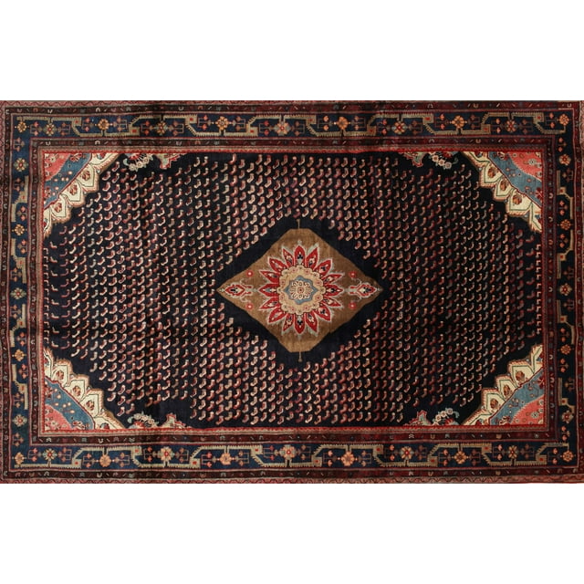 Ahgly Company Indoor Rectangle Traditional Reddish Brown Medallion Area Rugs, 8' x 10'