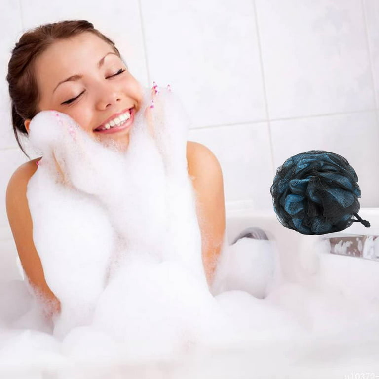OAVQHLG3B 5 Pack Bath Sponges Loofahs Shower Sponge Exfoliating Body  Scrubber Sponge,Loofah Mesh Shower Ball Bathroom Accessories for Men Women