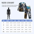 thumbnail image 4 of Naloa Sunset Sunflower Dog Men’s Pajamas Set - Long Sleeve Button Down Sleep Shirt and Pajama Bottoms Sleepwear Set-Large, 4 of 7