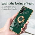 thumbnail image 2 of Allytech for Samsung Galaxy Note 10 Plus 6.8 inch Phone Case,Luxury Plating 3D Astronaut Magnetic Car Holder Portable Finger Ring Kickstand Silicone Protective Cover,Darkgreen, 2 of 9