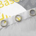 thumbnail image 4 of Feelyou Cartoon Baseball Athlete Curtains Pack of 2 (42x84 Each) for Boys, Grey Yellow Stripes Curtains Blackout, Ball Sports Theme Bedroom Curtains, Curtains and Drapes Decor, 4 of 6