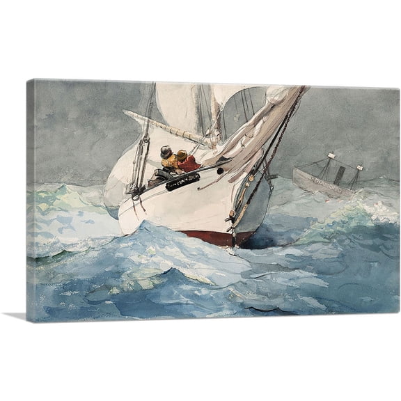 ARTCANVAS Diamond Shoal 1905 Canvas Art Print by Winslow Homer - Size: 12" x 8" (0.75" Deep)