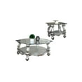 thumbnail image 2 of ACME Versailles Coffee Table, Antique Platinum & Clear Glass, 2 of 4