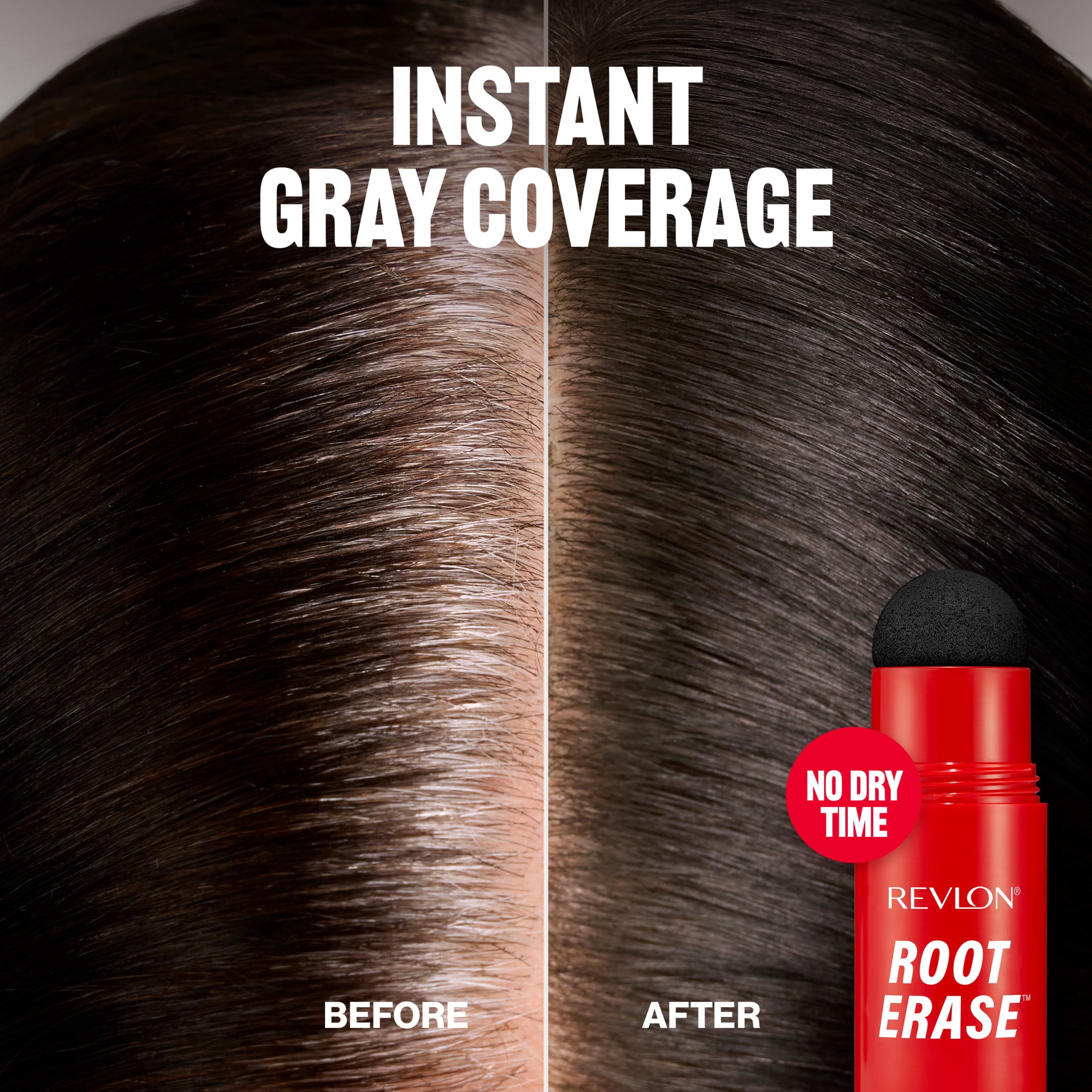 Revlon Root Erase Hair Concealer, Dab & Swipe Instant Root Cover Up, Temporary, 02 Dark Brown, 0.10 oz
