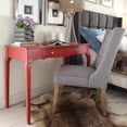 thumbnail image 3 of Weston Home Catalpa Office Writing Desk with Drawer, Red, 3 of 5