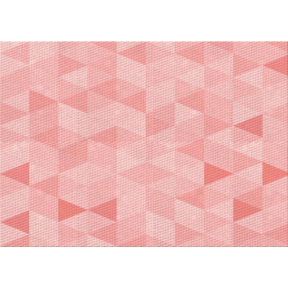 Ahgly Company Machine Washable Indoor Rectangle Transitional Pastel Red Pink Area Rugs, 5' x 8'