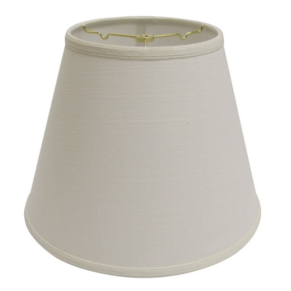 18"W Linen Fabric Slant Deep Empire Hardback Lampshade in White