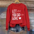 thumbnail image 1 of Meichang Sweatshirts de Vacances pour Femmes, Sweatshirt de la Saint-Valentin, Imprimé Cœur d'Amour Mignon, Pull à Manches Longues, Col Rond Décontracté, Cadeaux de Vacances, 1 of 4