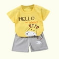 thumbnail image 4 of Fesfesfes Toddler Boys Girls Cute Print Short Sleeve Tops Bermuda Set Casual Leisure T-shirt Shorts Cotton Suit, 4 of 4