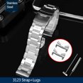 thumbnail image 3 of Correa de reloj modificada con conector de metal y asa de acero inoxidable para reloj Citizen Big/Huge Monster BN2021/2024 BN2029, 3 of 5