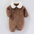 thumbnail image 2 of Qlbmong Baby Onesie Winter Boy Girl Toddler Newborn Fleece Comfy Jumpsuits Infant Warm Cute Clothes, 2 of 3