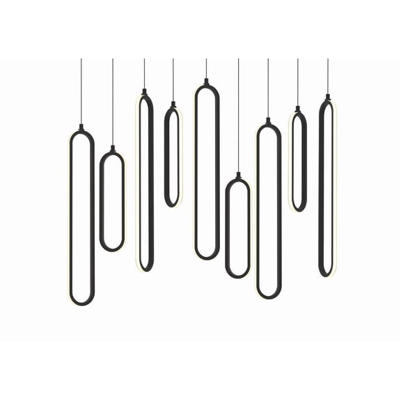 SIEP99LAJD1BKLNR9 AFX Sienna - 135W 9 LED Pendant-22.75 Inches Tall and 4.75 Inches Wide-Black Finish