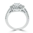 thumbnail image 3 of Pompeii 1 1/4ct Pave Double Halo Engagement Ring 14K White Gold Round Solitaire Cut, 3 of 4