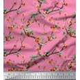 thumbnail image 1 of Soimoi polyester Crepe Fabric Snake,Leaves & Blossom Floral Decor Fabric Printed Yard 52 Inch Wide, 1 of 1
