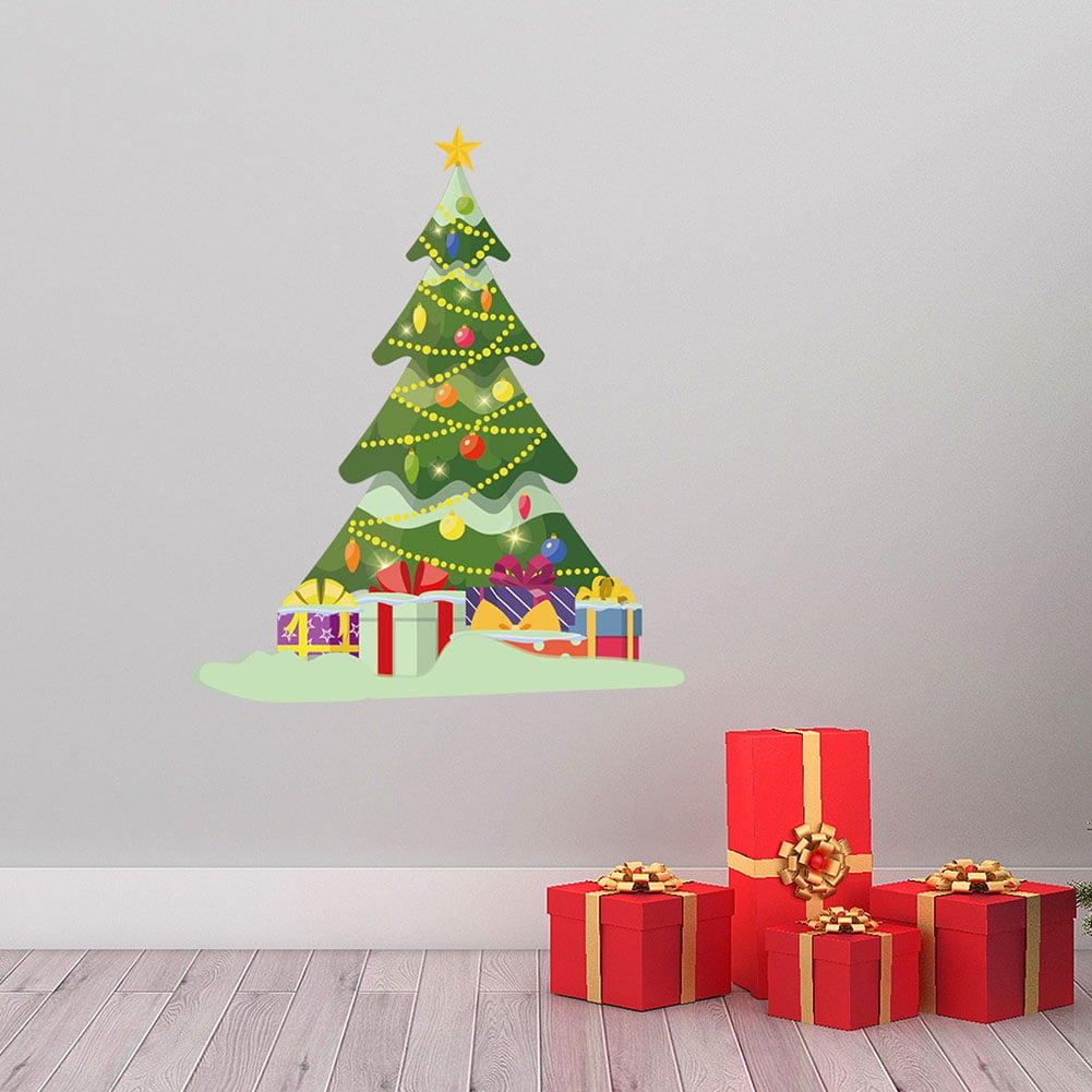 Details about  / LED Lights Merry Christmas Luminous Christmas Tree Decor Stickers Wall Decor