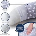 thumbnail image 5 of Gris-Corazón Blanco, Almohada de Lactancia y Embarazo para Dormir Almohada Corporal Reductora Multifuncional Mujer Embarazada Algodón Extraíble, 5 of 5