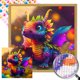 thumbnail image 1 of (ZQS556-AB) Diamante AB parcial Diamante Serie dinosaurio Diamante resina 30 * 30 CM Tamaño del lienzo 35 * 35 cm, 1 of 9