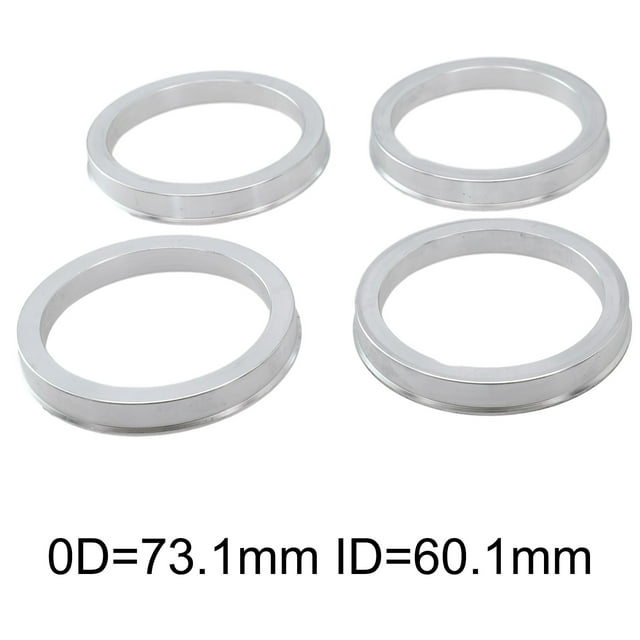 BUYISI 4Pcs Hub Centric Rings Od73.1mm Id60.1mm Silver Aluminum Alloy-4 Rings Heat Resistant Hub Center Ring Spacer Wheels Tires & Part