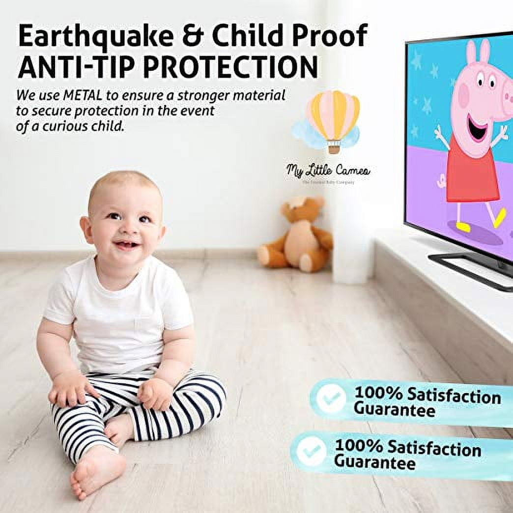 LNKOO 4 Park TV and Furniture Anti-Tip Straps Heavy Duty Strap and All Metal Parts | All Flat Screen TV/Furniture Mounting Hardware Included, Furniture Anchors for Baby Proofing with Free Gift