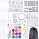 thumbnail image 1 of 83Pcs Moldes para hacer joyas de silicona, conjunto de herramientas DIY para colgantes artesanales Carevas 83 piezas, 1 of 6